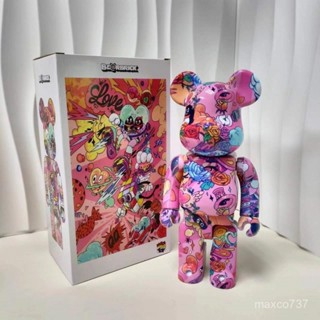 bearbrick QQ 400% 暴力熊 潮流公仔 爆款高顔值傢俱辦公擺件 手辦擺件 手辦模型 模型擺件 手辦 模型