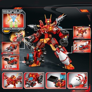 ✨lego 小顆粒拚裝模型 燄虎猛將典韋機甲模型 拚裝玩具 可閤體機甲模型 拚裝模型 拚裝機甲 3D立體手辦 機器人模型