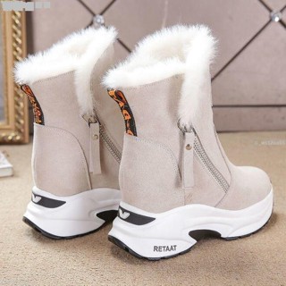 💘特惠新品【厚底馬丁靴】內增高 厚底雪地靴女 2024新款 冬季百搭女鞋 加絨加厚 馬丁靴 保暖短靴