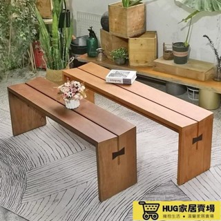 實木長條凳 餐椅 設計師蝴蝶長椅 傢用民宿餐廳餐椅 原木長板凳 長凳子 原木椅 成人長凳 長椅 木椅