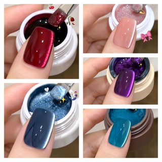 🌸臺灣48H出貨🌸 糖潮尚品玻璃珠晶石貓眼指甲油膠2024年新款小燈泡秋冬美甲店專用