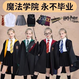 千奢✨哈利波特衣服 萬聖節服飾 兒童萬聖節裝扮 cosplay萬聖節披風斗篷巫師袍格蘭芬多撕萊特林魔法袍角色扮演服服裝