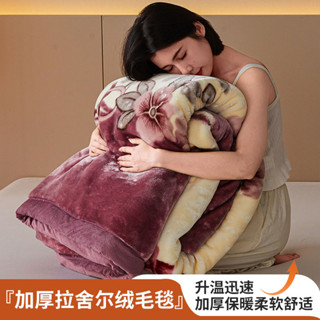 厚毛毯 毛毯 法蘭絨 暖暖被 法蘭絨毛毯 羊羔絨毛毯 拉捨爾毛毯被雙層雙麵絨加絨加厚秋冬季保暖蓋毯墊毯單人雙人毯子