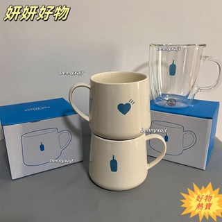 【臺灣熱賣】日本藍瓶子bluebottle 經典限定小藍瓶聯名愛心 陶瓷咖啡杯馬克杯玻璃杯水杯PSK