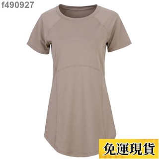 🌷臺灣限時低價🌷 瑜伽服緊身運動上衣女夏中長款健身T恤遮臀顯瘦速乾跑步訓練短袖上衣運動短袖運動衣服排汗衫女涼感衣女瑜