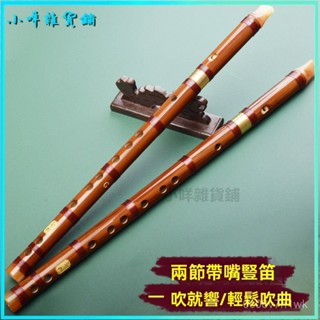 可開發票竹笛豎吹笛子豎笛順笛直笛初學演奏成人兒童苦竹兩節帶吹嘴樂器長笛 中國笛 笛子 竹笛 橫笛 短笛 苦竹笛