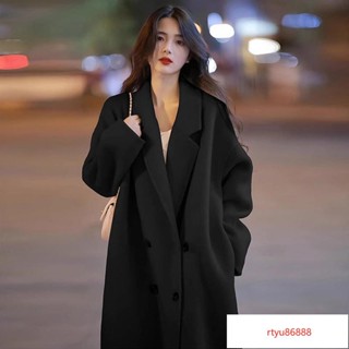 【唯家】雙麵絨毛呢大衣女中長款冬季慵懶高階感羽絨服內膽加厚小個子外套