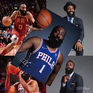 臺灣熱銷 哈登海報 opp袋裝 1套8張 NBA球星詹姆斯週邊寫真宿捨墻貼紙批發