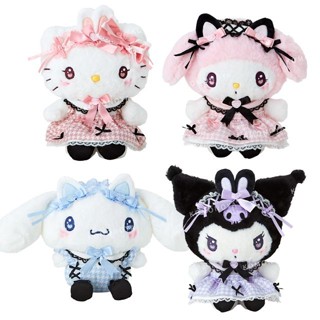 【現貨】小禮堂 Sanrio 三麗鷗 絨毛玩偶娃娃 (緞帶風格) Kitty 美樂蒂 大耳狗 酷洛米