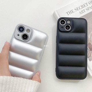 氣墊手機殼 純色手機殼羽絨服防摔手機殼軟軟殼iphone15手機殼冬天保暖