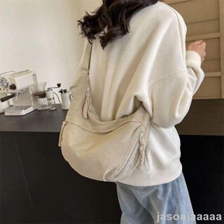 【嚴選家居】包包女斜揹包 側揹包 韓版素色INS休閒餃子包 高階百搭大容量上課通勤包 學生補課包 時尚休閑單肩包KQA