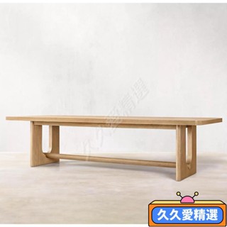 【現貨】北歐實木餐桌 白蠟木原木長桌吃飯桌子侘寂風傢用小戶型餐廳飯桌JJAJ