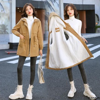 【免運】刷毛風衣女新款冬季韓版休閒寬鬆大衣洋氣加厚中長款棉服外套