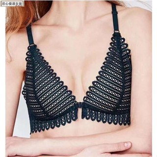 🎀臺灣出貨🎀前扣蕾絲深V無鋼圈 超集中爆乳柔軟透氣 超性感 小胸調整型性感美背前搭扣內衣waiL