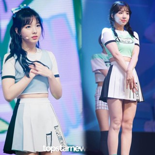 七喜 拉拉隊服裝表演出服啦啦操服女twice同款運動會韓國女團表演服 女團服
