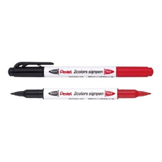 Pentel 飛龍 2色簽字筆 SW380-AB 雙色 雙頭 水性 批改考卷 作業 耐寫【金玉堂文具】