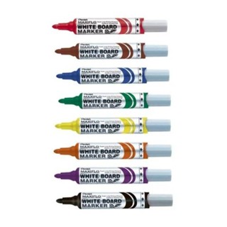 Pentel 飛龍 MWL5M 後壓式白板筆 2.0mm 粗字 圓頭 直液式 共8色【金玉堂文具】