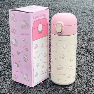 不鏽鋼保溫杯 保溫瓶🎀 Hello Kitty吸管保溫杯女高顏值三麗鷗水杯可愛316不銹鋼學生杯子