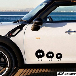 臺灣出貨 卡通動漫煤球可愛車貼劃痕遮擋個性油箱蓋電動車貼紙防水裝飾車貼lyys02