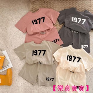 【樂意寶寶】兒童純棉套裝 男女童數字印花短袖 男童衣服 運動套裝 純棉短袖短褲兩件套潮BAO