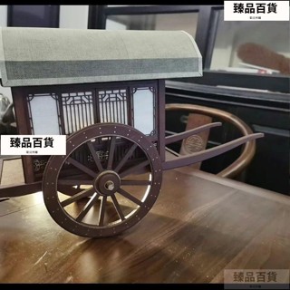 臻品 百貨馬車模型古戰車模型拼圖手工diy拼裝立體3D網紅模擬中式
