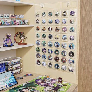 臺灣出貨✨吃谷人痛墻i壁掛展示架吧唧穀子收納盒48格墻上儲物掛架徽章收納 繁星快樂屋✨