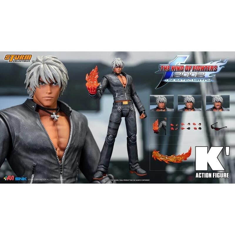 玩具主義) 現貨 Storm Toys 格鬥天王 KOF 2002 UM 拳皇K DASH 凱 1/12 可動人偶K'