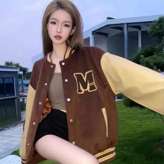 【樂野居家】外套女春秋季2023新款美式復古拼接棒球服ins寬松潮牌情侶夾克衫