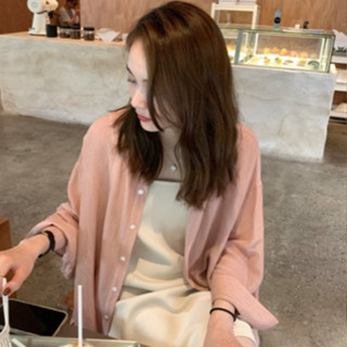 【ohi】女生衣著薄外套罩衫防曬衣外套長袖襯衫女春秋天外搭防曬襯衣外套夏季薄開衫GSHV202