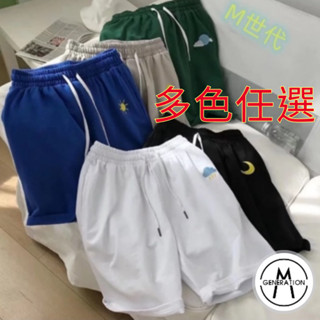 【M世代】天氣棉褲 五分短棉褲 男生短褲 鬆緊抽繩短褲男五分褲 工作短褲 休閒褲 運動褲男短褲 (APL天氣)
