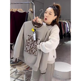 臺灣出貨歐貨爆款拚接假兩件衛衣女秋冬季2024新款小個子洋氣減齡加絨上衣