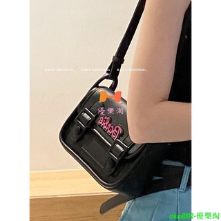 爆款-凱思琳小包包女新款單肩斜挎小眾設計百搭辣妹黑色劍橋包-優樂淘