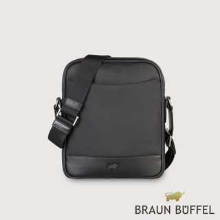 【BRAUN BUFFEL】湯姆 直式斜背包-黑色(德國小金牛台灣總代理)/BF542-17-BK