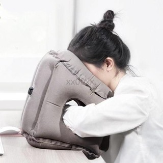 護頸枕 旅行枕頭 按壓充氣趴睡枕頭 充氣枕辦公室午睡 旅行飛機枕頭 枕頭 按壓充氣趴睡iris1110520