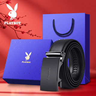 playBoy✨花花公子皮帶男士真皮自動扣腰帶休閒高檔商務禮盒裝送男友情人節 男生皮帶 真皮腰帶 腰帶