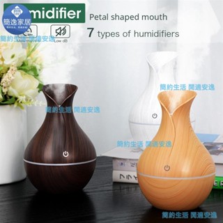 🚀臺灣出貨🚀創意木紋加濕器lde七色氛圍燈加濕器usb家用靜音空氣霧化器JYJV