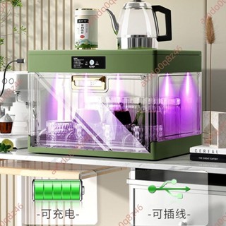 店家促銷%免開電子發票%杯架防塵除濕紫外線強力消毒杯子置物架家用水杯收納架櫃桌面託盤