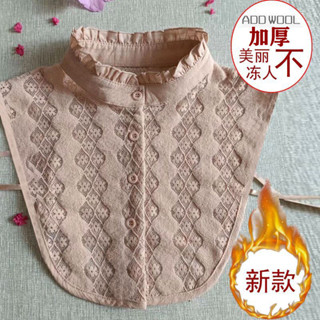 ❤限時折扣❤免運 2022新款秋冬蕾絲假領子女百搭立領假衣領上檔次毛衣裝飾領加厚