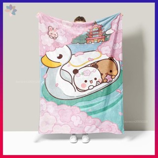 🎉優選新品🎉一二布布卡通法蘭絨羊羔絨毛毯 臥室保暖家用辦公車載披肩蓋腿毯