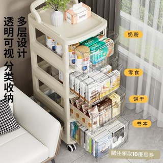 廚房收納小推車置物架廚房落地臥室多層嬰兒零食移動浴室衛生間儲物收納櫃 廚房置物架 廚房收納架 2ABUV