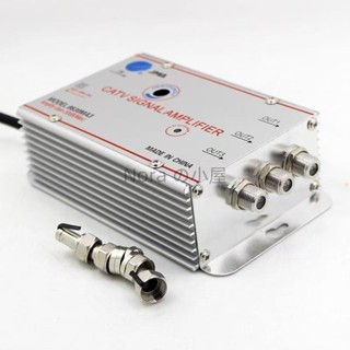 110V220V有線電視訊號放大器 1進3出 強波器.分配器 調斜率 30db 增益可調 有線電視訊號放大器 1進3出