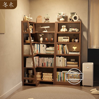 【小居琪琪】【環保無味】實木墻角書架一體靠墻伸縮臥室客廳床頭小書櫃拐角轉角落地置物架