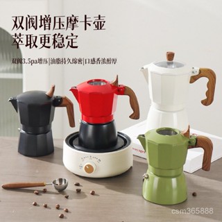 🌞極簡百貨🌞三代雙閥摩卡壺意式濃縮咖啡機萃取複古壺戶外煮咖啡壺咖啡器具 手沖咖啡壺 手沖壺 濾杯 手沖咖啡 EQLQ