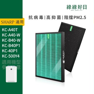 適 夏普 SHARP KC-A40T/B40-W/40P1 /500Y4 抗菌HEPA濾芯 顆粒活性碳濾網