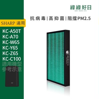 適 夏普SHARP KC-A50T KC-A70 KC-700Y4 KC-Z65 抗菌HEPA濾芯 複合 活性碳濾網