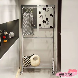 超優惠-可開發票 可調節衣帽架上下雙層晾衣架可陞降移動掛衣架子家用隔夜衣褲架 ENUT