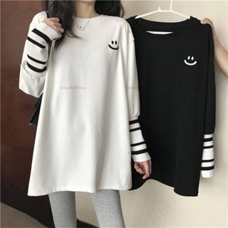 優質長袖✨M-3XL 大尺碼長袖t恤 打底衫女 加絨加厚 新款寬鬆顯瘦大碼上衣服潮 女生t恤 oversize t恤女生