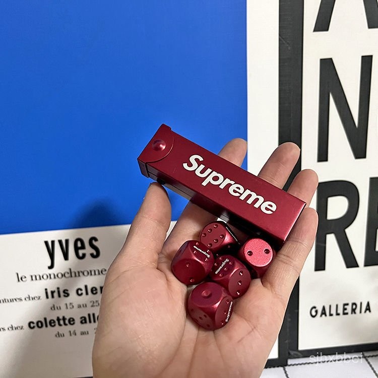 ⭐精選優品⭐網紅Supreme金屬骰子色子酒吧KTV塞子篩盅玩具遊戲金屬骰盅定製