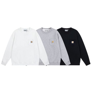 【丹丹百貨】Carhartt (卡哈特)經典口袋小標LOGO長袖寬松休閑男女圓領衛衣9816