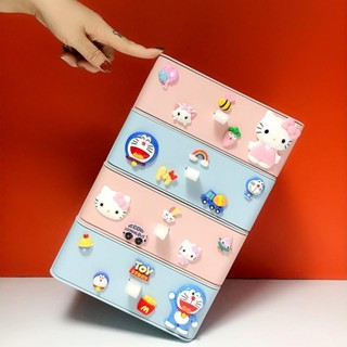 臺灣🎁抽屜式收納盒🎁創意可愛桌面收納盒塑膠抽屜式辦公室家用化妝盒學生整理儲物盒子 化妝品收納盒 桌面收納盒